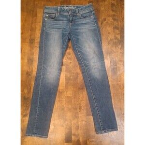 American Eagle Jegging Womens Size 4 26x28 Blue Dark Wash Super Stretch